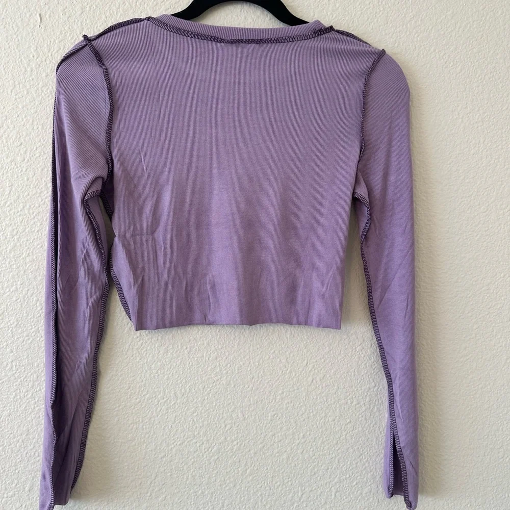 Mimosa Lavender Long Sleeve Blouse. Size M - Picture 4 of 6
